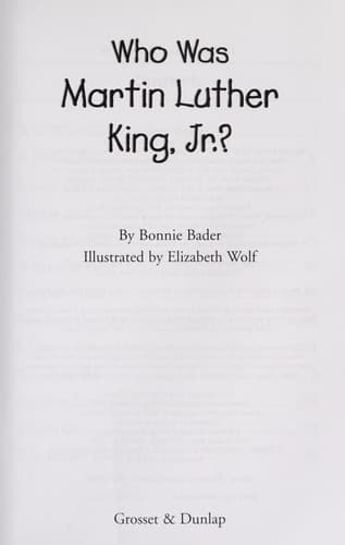 Cover of Who Was Martin Luther King Jr.?